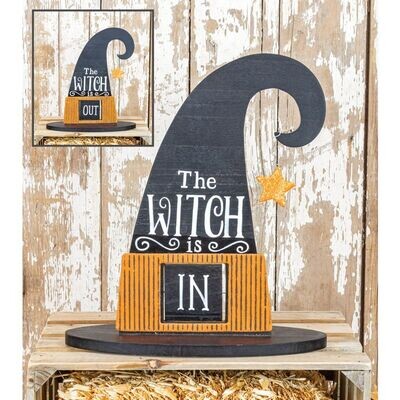 Witch is In/Out Tabletop Sign