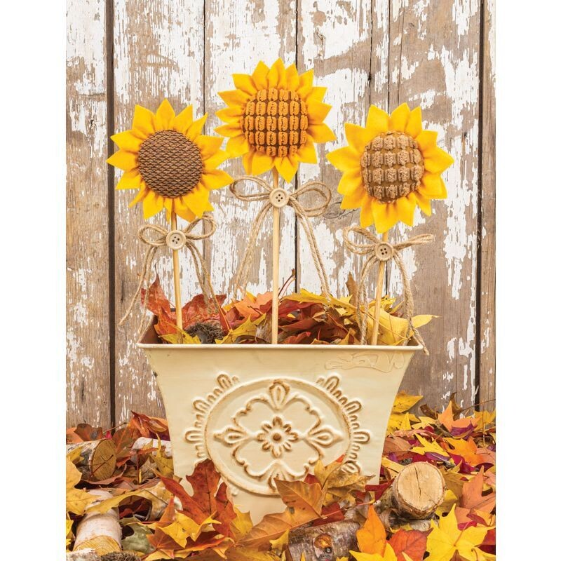 Fabric Sunflower Plant Pick