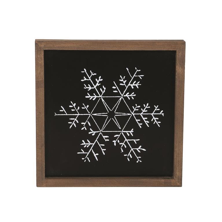 Framed White Snowflake