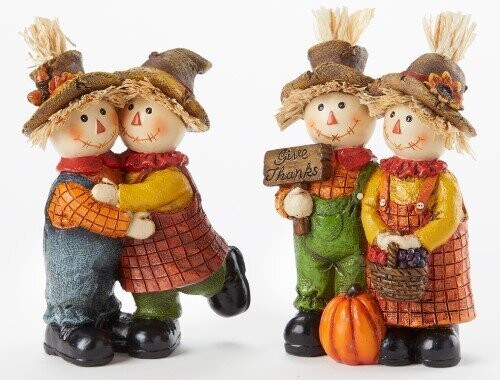 Resin Scarecrow Couple