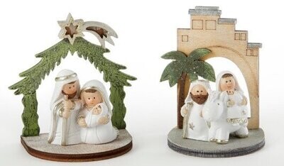 Resin/Wood Nativity