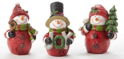 Resin Red Snowman