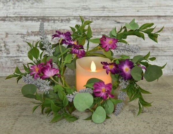 4.5" Blooming Aster Candle Ring