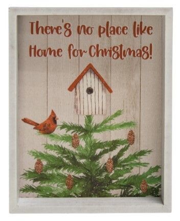 "No Place Like Home" Inset Box Sign