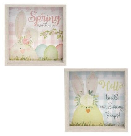 Hello Spring Box Sign