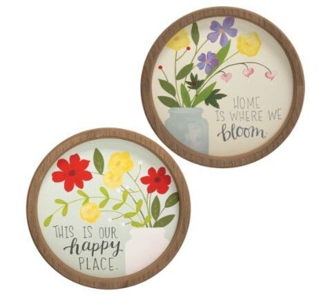 "Home" Round Framed Sign