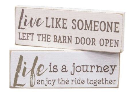 "Live/Life" Rectangle Block