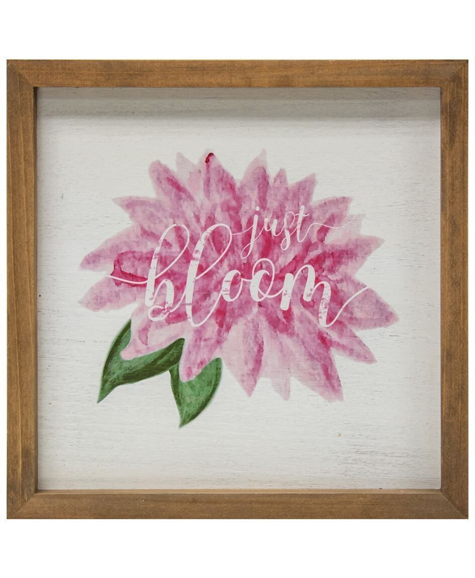 "Just Bloom" Watercolor Floral Easel Sign