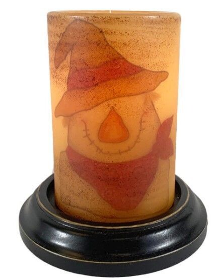 6" Scarecrow Face Candle Sleeve