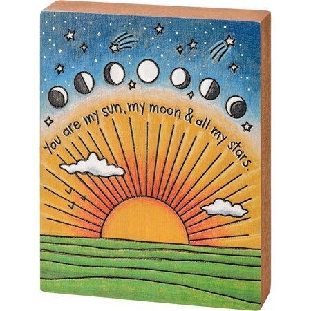 "All My Stars" Block Sign