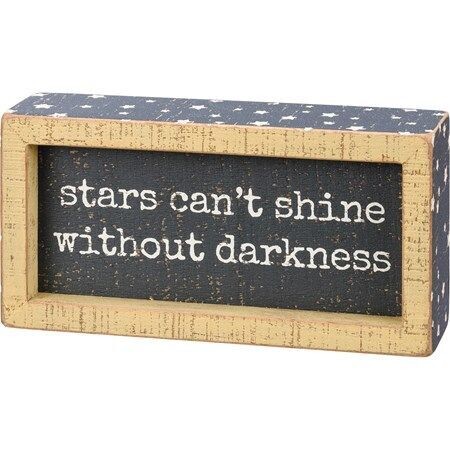"Darkness" Inset Box Sign