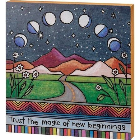 "New Beginnings" Box Sign