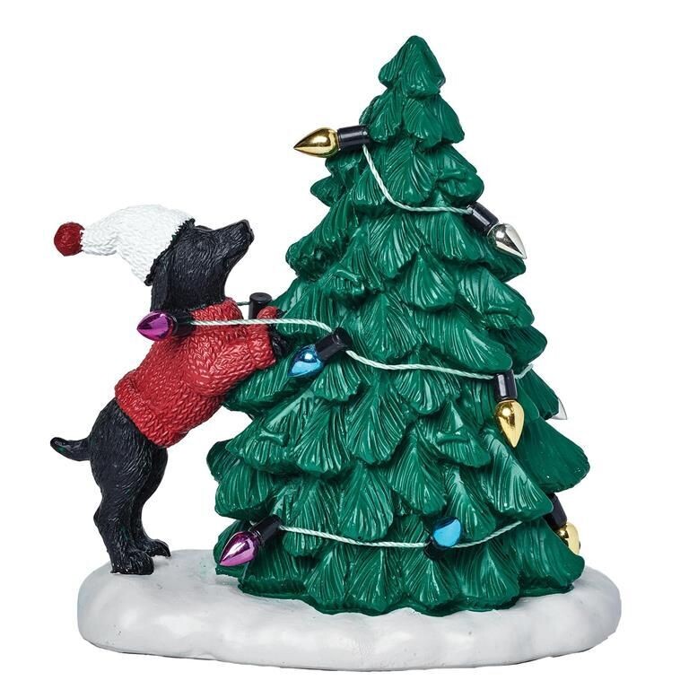 Dog Decorating Tree w/ Lights