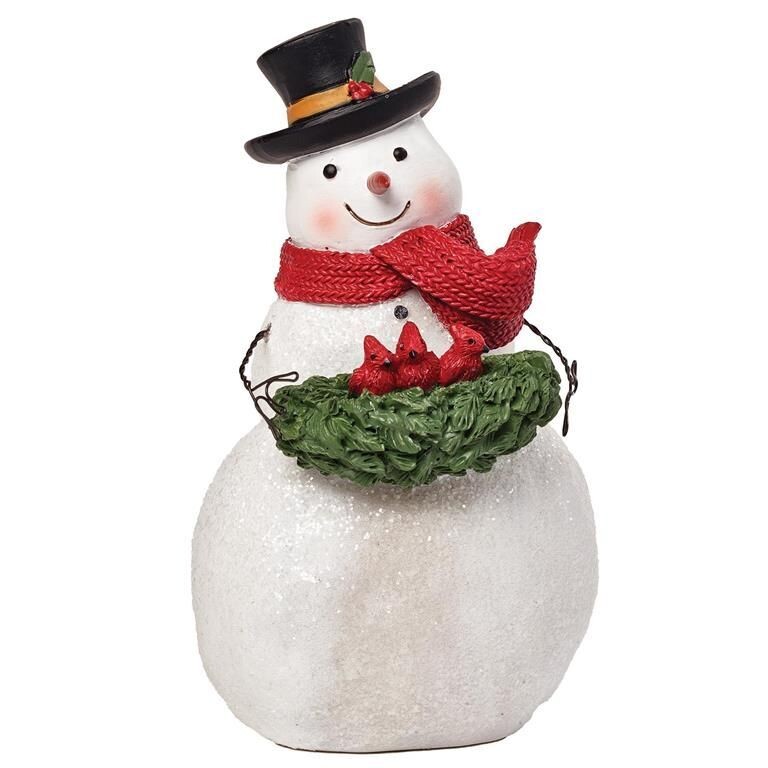 Snowman w/ Bird Nest Wreath