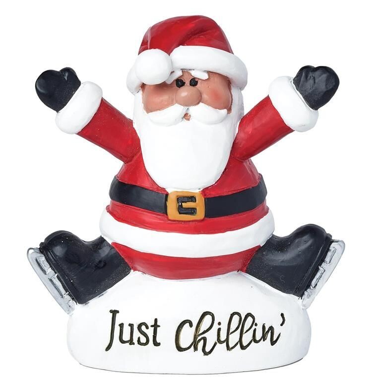 "Just Chillin" Santa on Snow Base
