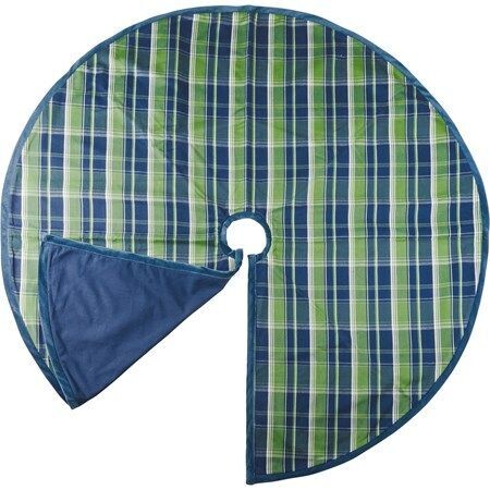 Lg. Blue Plaid Tree Skirt