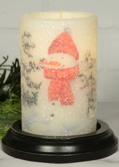 6" Winter Snowman Candle Sleeve