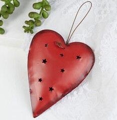 Punched Tin Ornament - Heart