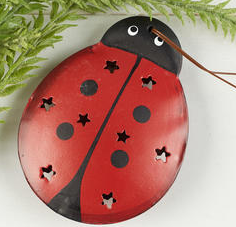 Punched Tin Ornament - Ladybug