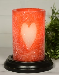 6" Gumdrop Heart Candle Sleeve