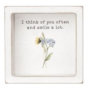 Wildflower Shadow Box - "I Think of You Often"