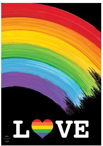 Rainbow Love Garden Flag