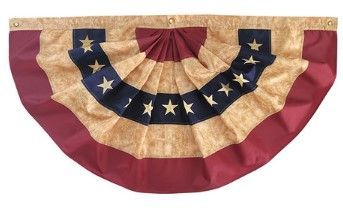 Lg. Tea-Stained Patriotic Bunting