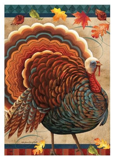 Fall Turkey Garden Flag