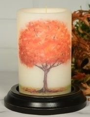 6" Watercolor Tree - Fall Candle Sleeve