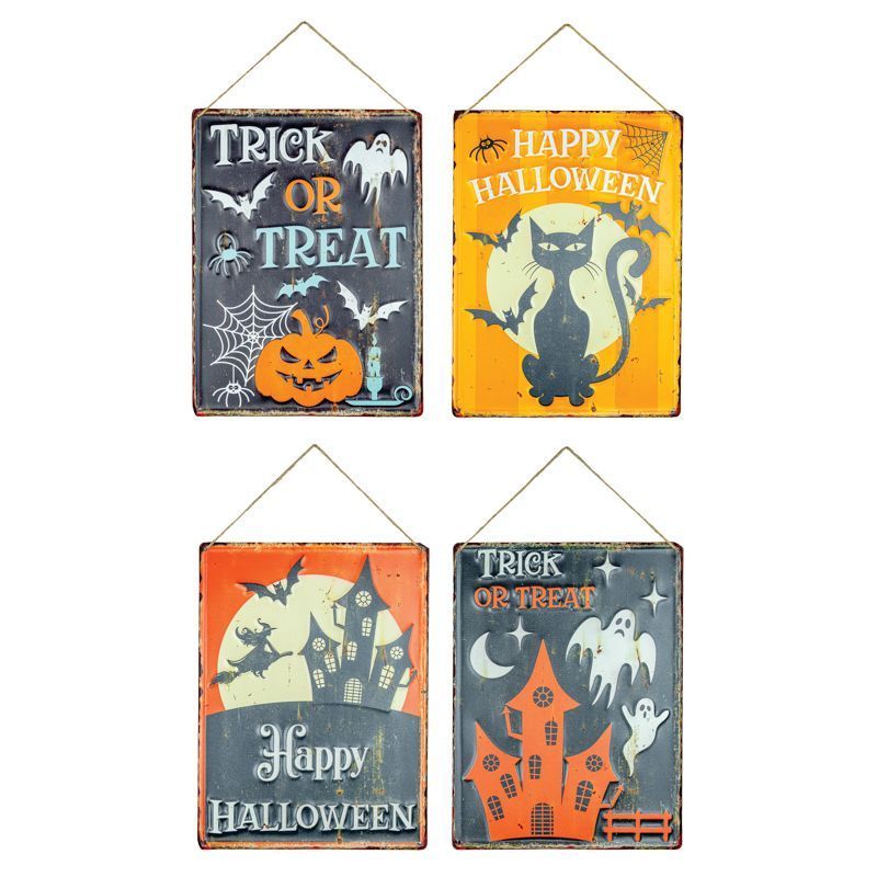 Vintage Halloween Metal Sign