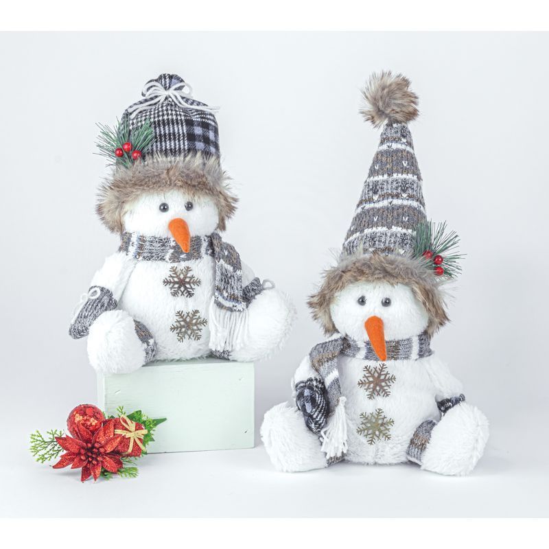 Snowy Snowman Plush Sitter