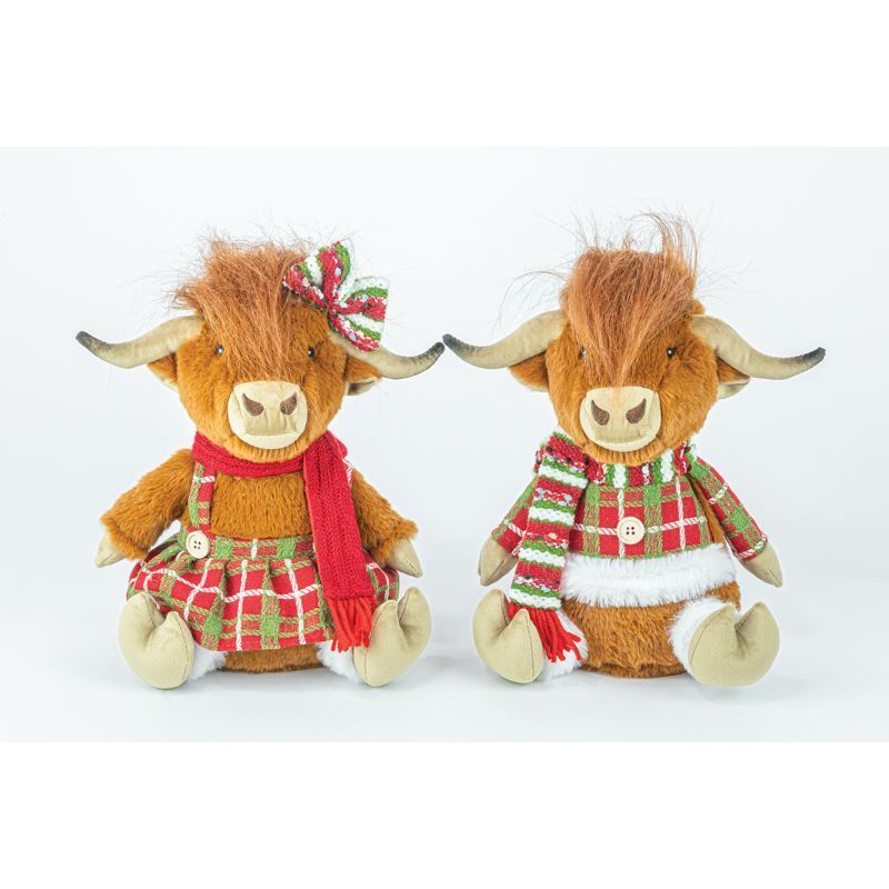 Highland Cow Plush Sitter