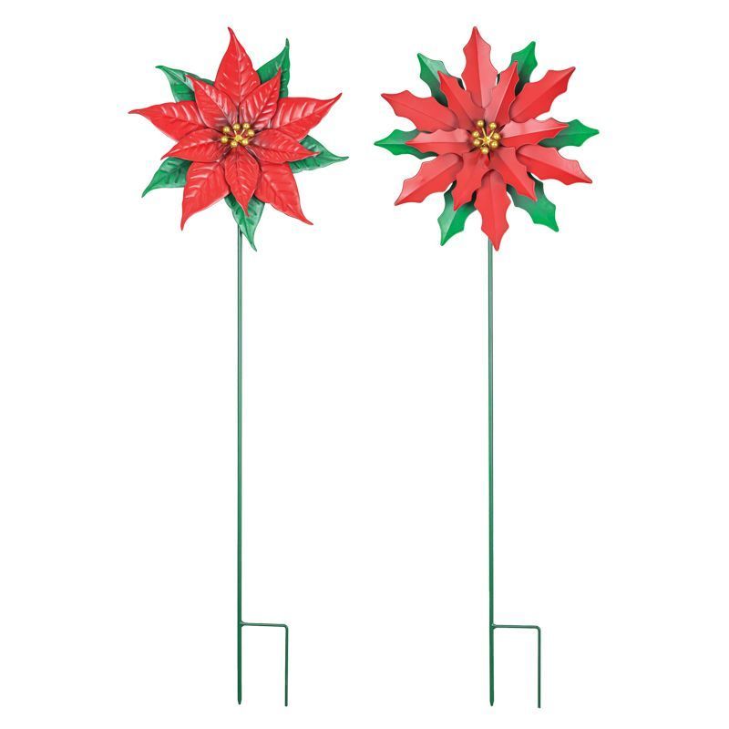 3' Poinsettia Yard Stake