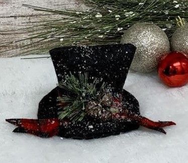 Plush Black Top Hat