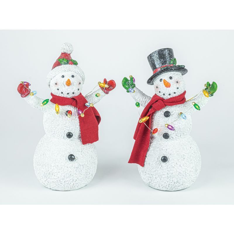 LED Snowman w/ Christmas Lights