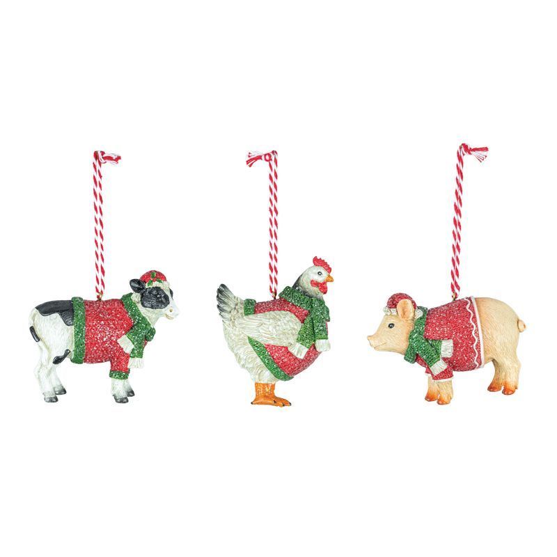 Jolly Farm Animal Ornament