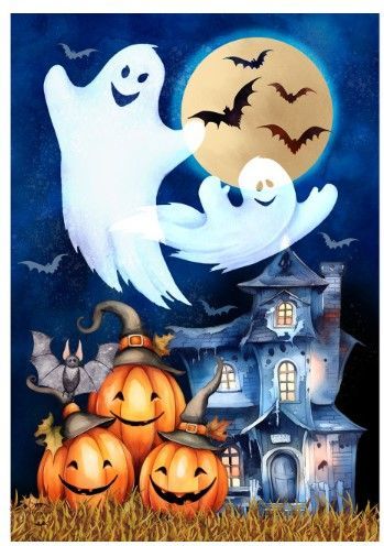 Halloween Haunts Garden Flag