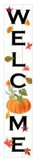 24x4" Porch Sign - Pumpkin Welcome