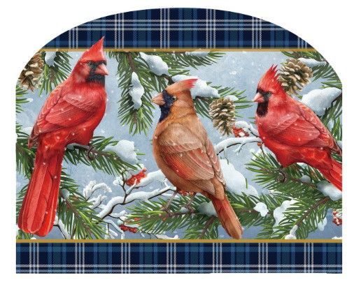 Wintertime Cardinals Art Sign