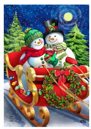 Dashing Through The Snow Garden Flag