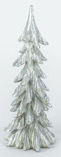 Snowy Silver Tabletop Tree