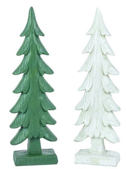 Lg. Green/White Forest Tree