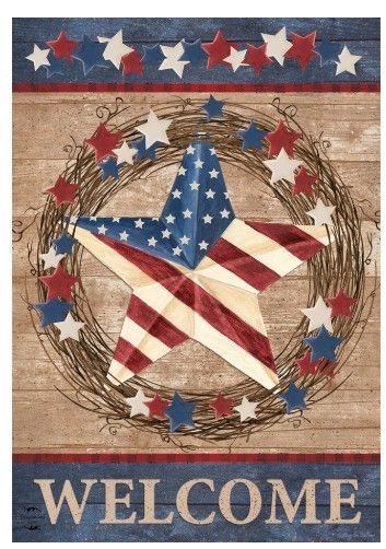 Americana Barnstar Garden Flag