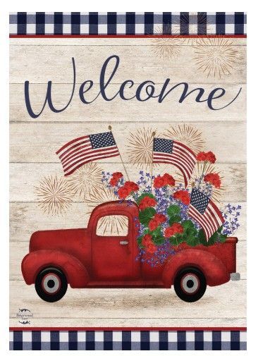 Stars & Stripes Truck House Flag