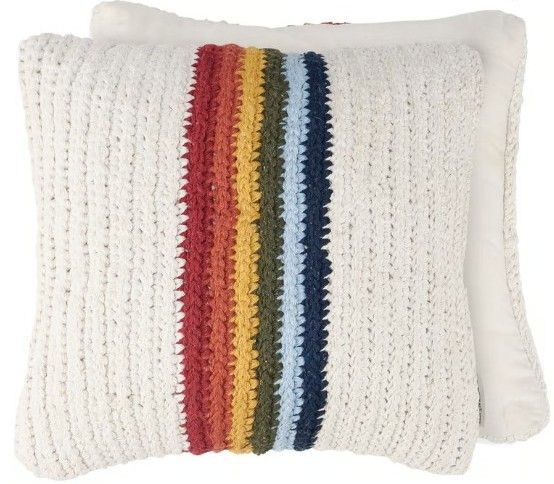 Rainbow Stripe Pillow