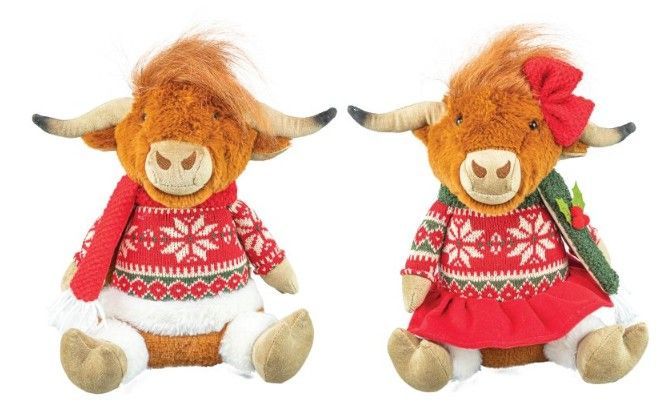 Festive Highland Cow Sitter