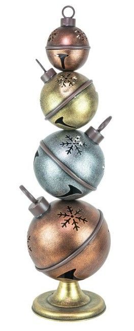 Lg. Vintage Metallic Bells Stacker