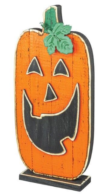 Wooden Jack-o-Lantern Stander