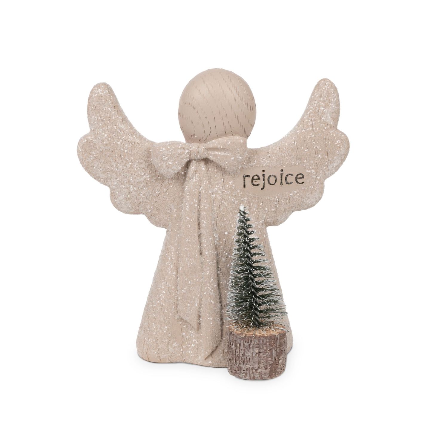 "Rejoice" Angel w/ Christmas Tree