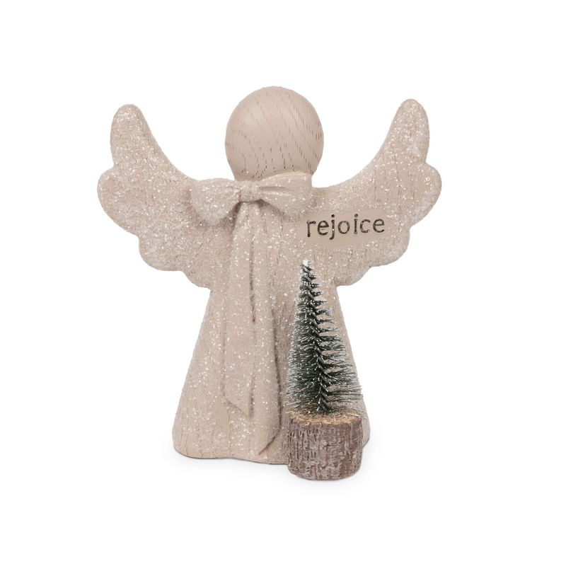 "Rejoice" Angel w/ Christmas Tree